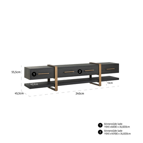Cameron 3-Drawer TV-Unit